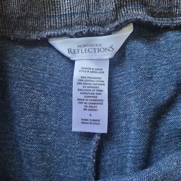 Northern Reflections Grey Plaid Pant, sz Large - Picture 7 of 7